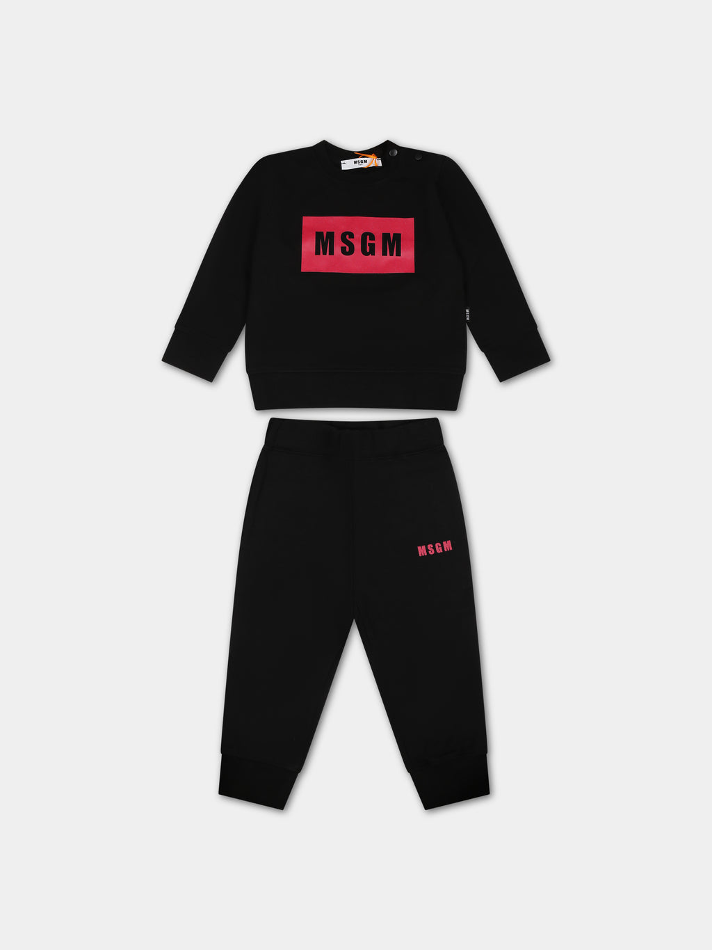 Black suit for baby girl with logo